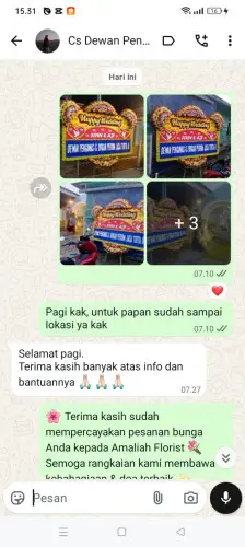 Testimonial Papan Bunga Pernikahan barunai