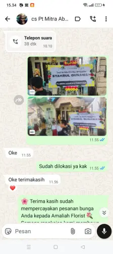 Testimonial Papan Bunga barunai