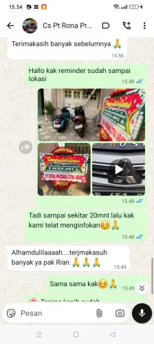 Testimonial Papan Bunga barunai