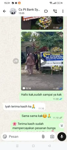 Testimonial Papan Bunga barunai